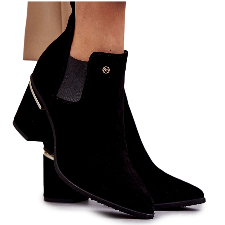 Bottes en daim à talons hauts Laura Messi 2506 Noir le noir