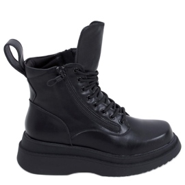 Bottines à semelles hautes Edvin Black noir