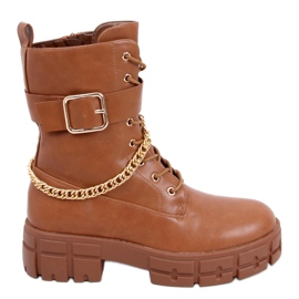 Bottes militaires Maude Camel brun