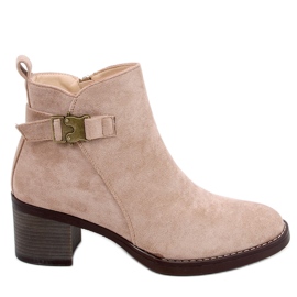 Bottes classiques à talons hauts Marsha Kaki beige