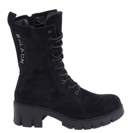 Bottines à lacets Arne noires