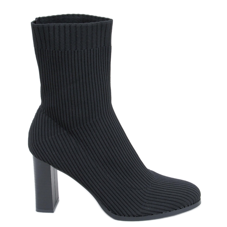 Bottines chaussettes noires à talons hauts Hermione le noir Bottines chaussettes noires à talons hauts Hermione le noir