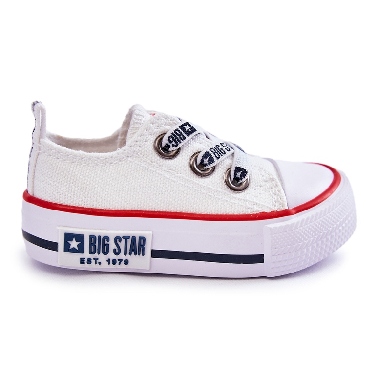 Baskets matérielles pour enfants Big Star KK374048 Blanc blanche