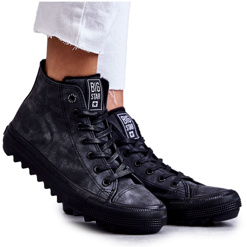 Baskets Femme Big Star High Warmed Noir GG274069 le noir