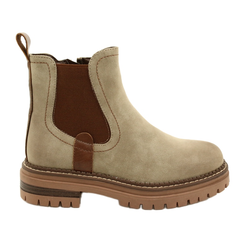 Evento Bottes féminines de l'événement isolées avec kaki 22BT35-5038 beige