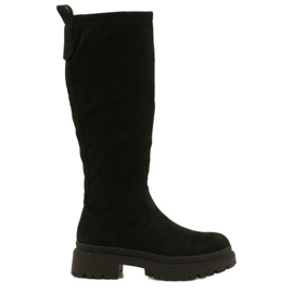 Evento Bottes en Daim à Fond Épais 22KZ35-5223 Noir le noir