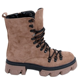 Bottines à lacets Conor Kaki brun