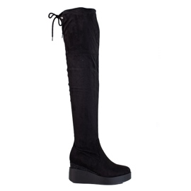 T.Sokolski Cuissardes en daim pour femme de Sokolski noir