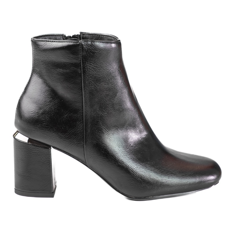 Bottes classiques pour femmes noires sur le poteau Shelovet le noir Bottes classiques pour femmes noires sur le poteau Shelovet le noir