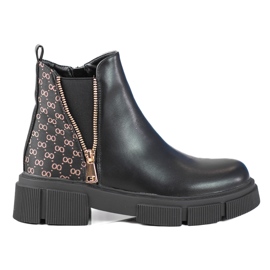 Bottes Chelsea noires pour dames sur la plateforme Shelovet