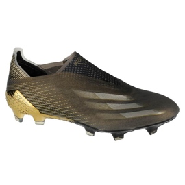 Chaussures de foot Adidas X Ghosted + Fg M FX9098 le noir d'or d'or