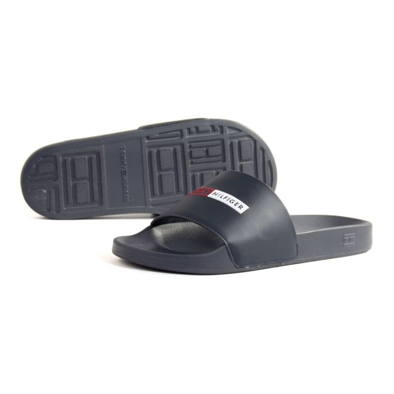 Tommy Hilfiger Broderie Hilfiger Pool Slide FM0FM04226 bleu marin