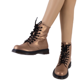 Bottines Narfolk roses brun multicolore d'or