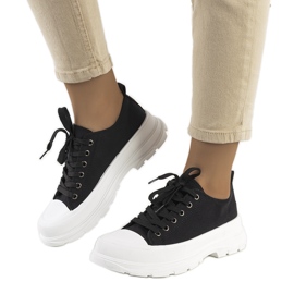 Baskets noires sur semelle épaisse Ardglass le noir
