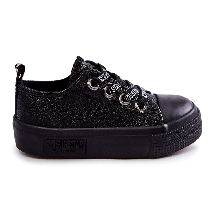 Baskets en cuir pour enfants Big Star KK374061 Noir le noir Baskets en cuir pour enfants Big Star KK374061 Noir le noir