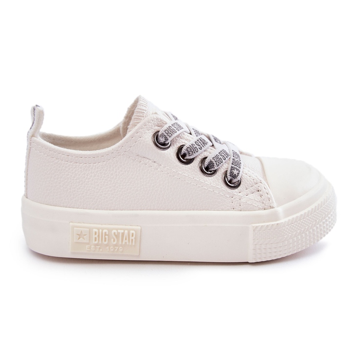 Baskets en cuir pour enfants Big Star KK374060 Blanc blanche