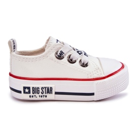 Baskets en cuir pour enfants Big Star KK374040 Blanc