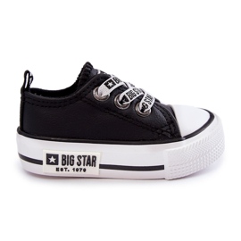Baskets en cuir pour enfants Big Star KK374041 Noir-Blanc