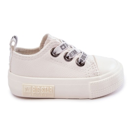 Baskets en cuir pour enfants Big Star KK374058 Blanc
