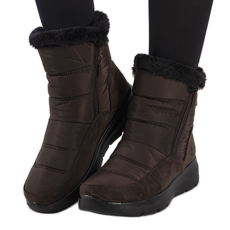 Bottes de neige matelassées marron Azmarin brun Bottes de neige matelassées marron Azmarin brun