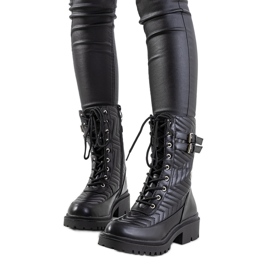 Bottines matelassées Aerilon noires