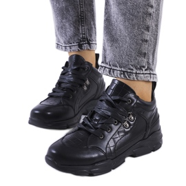 BM Baskets noires à semelle épaisse Chiphury