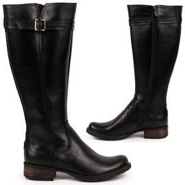 Bottes femme en cuir Dolce Pietro noir