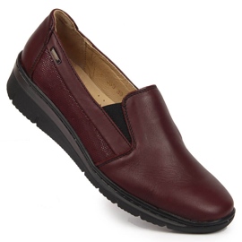 Chaussures femme en cuir bordeaux Helios 350 rouge Chaussures femme en cuir bordeaux Helios 350 rouge