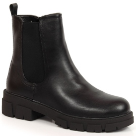 S.Barski Bottines noires pour femme Bottines Jodhpur à plateforme par S. Barski