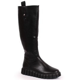 Bottes isolées plates femme Noir Potocki le noir