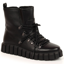 Bottines plateforme chaudes femme Noir Potocki WOL108A le noir