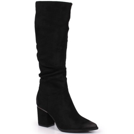 Bottes à volants Potocki noires pour femme