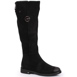 Bottes cuissardes noires femme Potocki