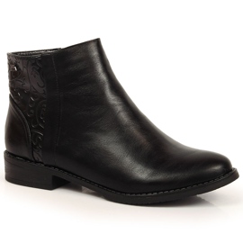 M. DASZYŃSKI Bottes isolées noires Daszyński SAN4A noires pour femmes le noir