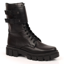 Ouvrières en cuir isolé Dolce Pietro noir