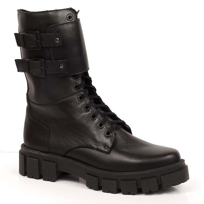 Ouvrières en cuir isolé Dolce Pietro noir le noir