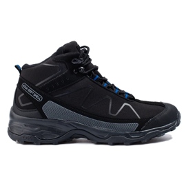 Chaussures de trekking hautes à lacets pour hommes DK noir
