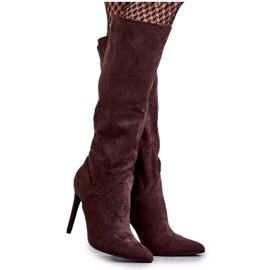 WS1 Bottes marron en daim classiques sur une Ameya marron brun