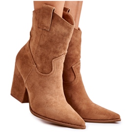 FB1 Santiags Femme Daim Camel Mindy brun