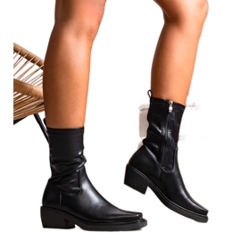 Bottes noires à talons de Marisa le noir