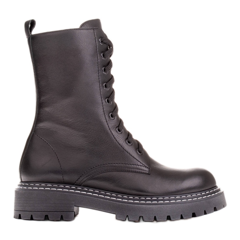 Marco Shoes Bottines à lacets avec dessous ourlé le noir Marco Shoes Bottines à lacets avec dessous ourlé le noir
