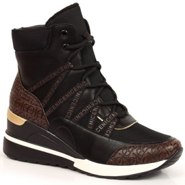 Bottes noires sur le coin Potocki W WOL101A noir brun le noir