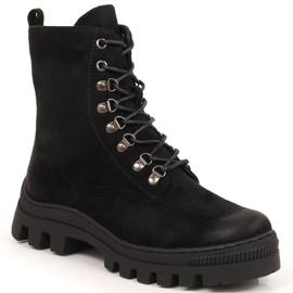 Travailleurs, bottes de randonnée en daim Potocki W WOL104A noir le noir