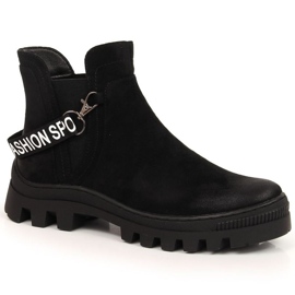 Bottines Chelsea en daim sur la plateforme Potocki W WOL105A noir