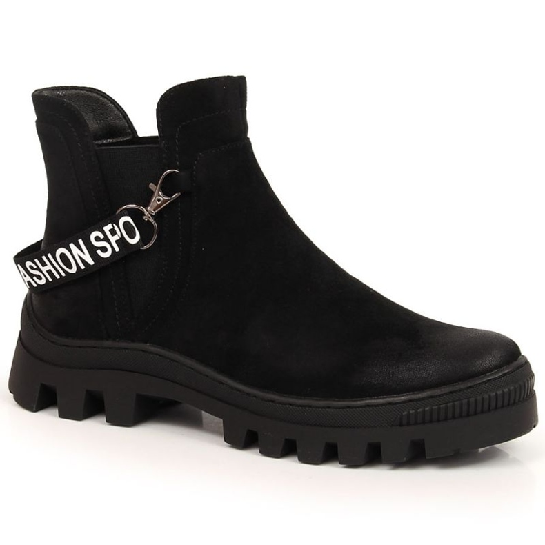 Bottines Chelsea en daim sur la plateforme Potocki W WOL105A noir le noir