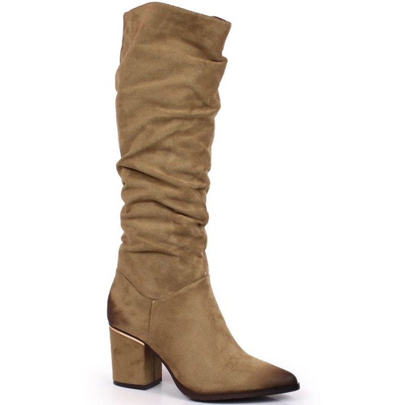 Bottes d'officier sur le poteau Potocki W WOL109B beige