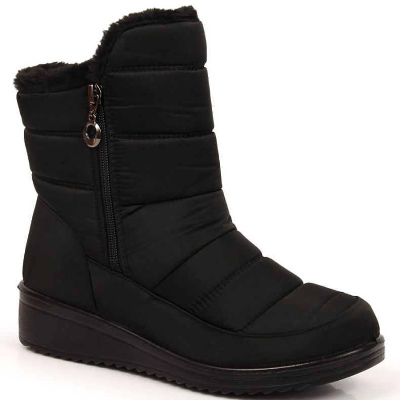 Bottes de neige isolées avec une fermeture éclair NEWS W EVE377A noir le noir Bottes de neige isolées avec une fermeture éclair NEWS W EVE377A noir le noir