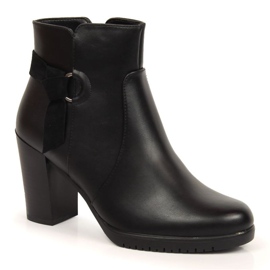 Bottes noires à talons par Sergio Leone W SK384