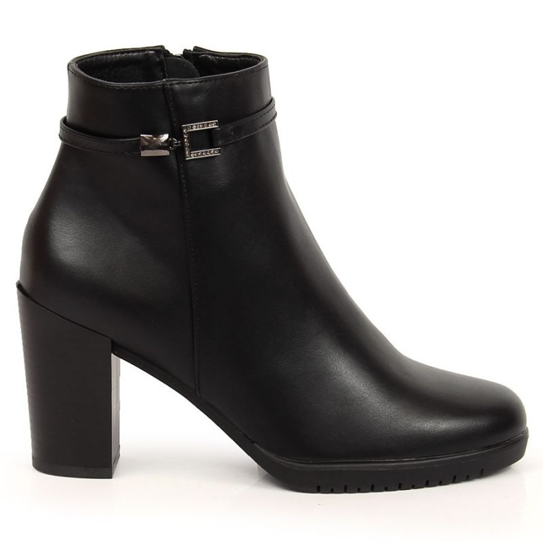 Sergio Leone Bottes à talons hauts avec zircons cubiques SK385 noir le noir