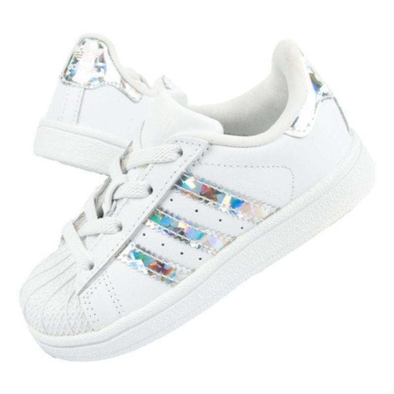 Baskets Adidas Superstar Jr CG6707 blanche argent